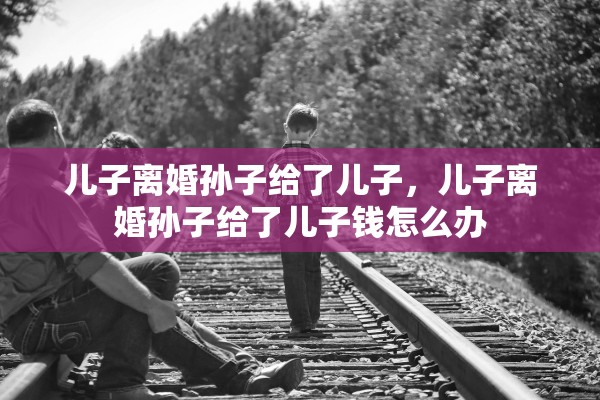 儿子离婚孙子给了儿子，儿子离婚孙子给了儿子钱怎么办