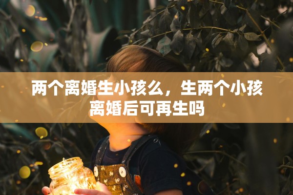 两个离婚生小孩么，生两个小孩离婚后可再生吗