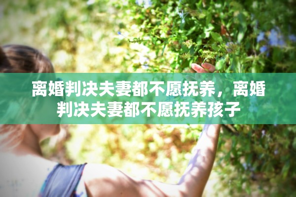 离婚判决夫妻都不愿抚养，离婚判决夫妻都不愿抚养孩子