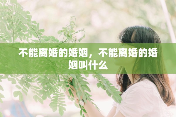 不能离婚的婚姻，不能离婚的婚姻叫什么