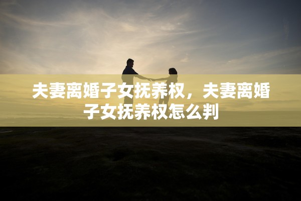 夫妻离婚子女抚养权，夫妻离婚子女抚养权怎么判