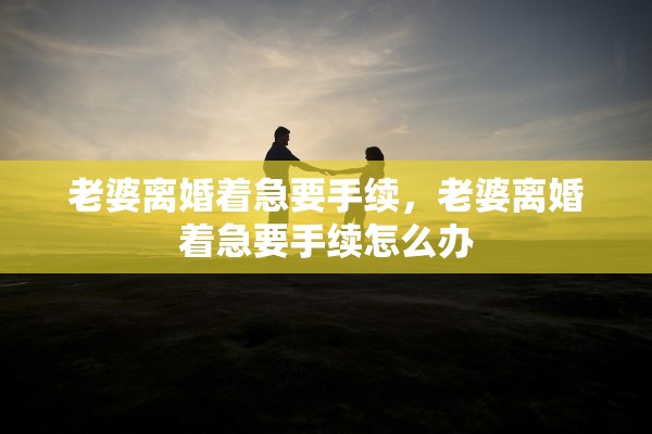 老婆离婚着急要手续,老婆离婚着急要手续怎么办 老婆离婚着急要手续,老婆离婚着急要手续怎么办