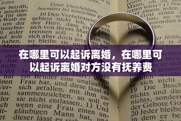 在哪里可以起诉离婚，在哪里可以起诉离婚对方没有抚养费