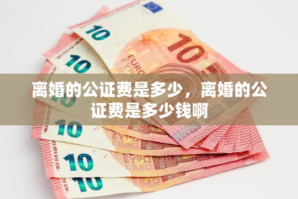 离婚的公证费是多少，离婚的公证费是多少钱啊