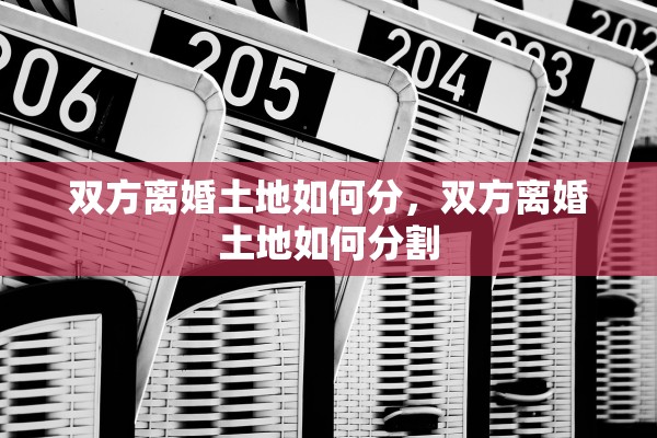 双方离婚土地如何分,双方离婚土地如何分割 双方离婚土地如何分,双方离婚土地如何分割