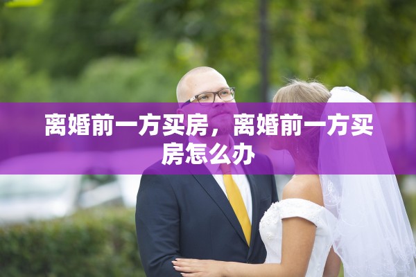 离婚前一方买房,离婚前一方买房怎么办 离婚前一方买房,离婚前一方买房怎么办