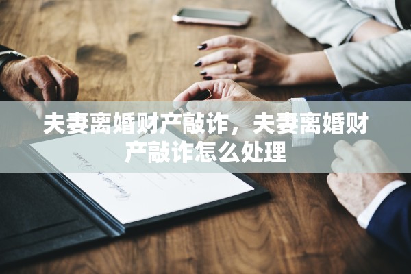 夫妻离婚财产敲诈,夫妻离婚财产敲诈怎么处理 夫妻离婚财产敲诈,夫妻离婚财产敲诈怎么处理