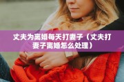 丈夫为离婚每天打妻子（丈夫打妻子离婚怎么处理）