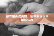因吵架诉讼离婚，因吵架诉讼离婚怎么办