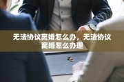 无法协议离婚怎么办，无法协议离婚怎么办理