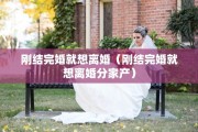 刚结完婚就想离婚（刚结完婚就想离婚分家产）