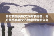 男方提出离婚女方要求赔偿，男方提出离婚女方要求赔偿怎么办