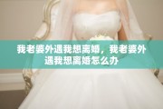 我老婆外遇我想离婚，我老婆外遇我想离婚怎么办