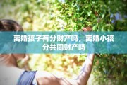 离婚孩子有分财产吗，离婚小孩分共同财产吗