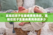 离婚后孩子生重病费用承担，离婚后孩子生重病费用承担多少