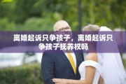 离婚起诉只争孩子，离婚起诉只争孩子抚养权吗