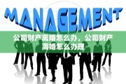 公司财产离婚怎么办，公司财产离婚怎么办理