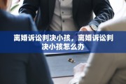 离婚诉讼判决小孩，离婚诉讼判决小孩怎么办