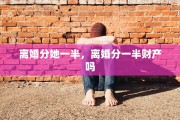 离婚分她一半，离婚分一半财产吗
