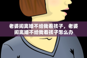 老婆闹离婚不给我看孩子，老婆闹离婚不给我看孩子怎么办