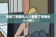离婚了就像仇人（离婚了就像仇人一样）