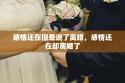 感情还在但是说了离婚，感情还在却离婚了