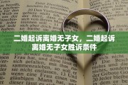 二婚起诉离婚无子女，二婚起诉离婚无子女胜诉条件