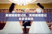 离婚婚姻登记处，离婚婚姻登记处会调解吗