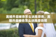 离婚开庭被告怎么说服原告，离婚开庭被告怎么说服原告呢