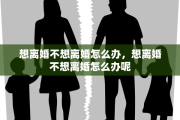 想离婚不想离婚怎么办，想离婚不想离婚怎么办呢