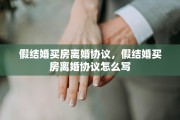 假结婚买房离婚协议，假结婚买房离婚协议怎么写