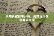 离婚诉讼在哪开庭，离婚诉讼在哪开庭审理