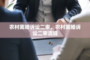 农村离婚诉讼二审，农村离婚诉讼二审流程