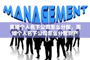离婚个人名下公司怎么分配，离婚个人名下公司怎么分配财产