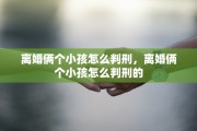 离婚俩个小孩怎么判刑，离婚俩个小孩怎么判刑的