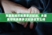 夫妻离婚抚养费多次起诉，夫妻离婚抚养费多次起诉会怎么样