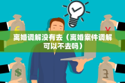 离婚调解没有去（离婚案件调解可以不去吗）