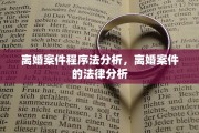 离婚案件程序法分析，离婚案件的法律分析