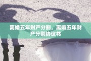 离婚五年财产分割，离婚五年财产分割协议书