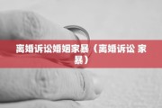 离婚诉讼婚姻家暴（离婚诉讼 家暴）
