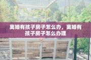 离婚有孩子房子怎么办，离婚有孩子房子怎么办理