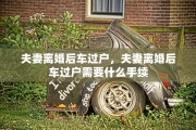 夫妻离婚后车过户，夫妻离婚后车过户需要什么手续