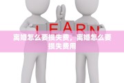 离婚怎么要损失费，离婚怎么要损失费用