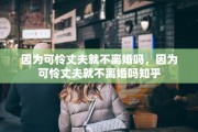 因为可怜丈夫就不离婚吗，因为可怜丈夫就不离婚吗知乎