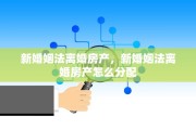 新婚姻法离婚房产，新婚姻法离婚房产怎么分配