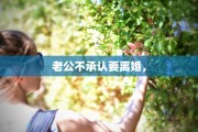 老公不承认要离婚，
