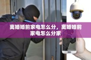 离婚婚前家电怎么分，离婚婚前家电怎么分家