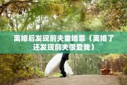 离婚后发现前夫重婚罪（离婚了还发现前夫很爱我）