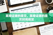 离婚证据的提交，离婚证据的提交时间规定