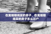 在离婚期间买的房子，在离婚期间买的房子怎么过户